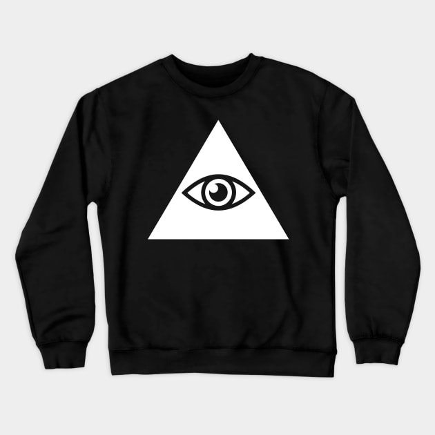 Illuminati Pyramid & Eye –– Rave EDM Design Crewneck Sweatshirt by MeatMan